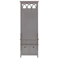 Alonzo Gray Hall Tree Bench with Mirror by Powell Company -Powell Company Shop gray powell company hall trees hd1563eb20 66 1000