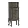 Daniau Grey Jewelry Armoire with 5-Drawers and Flip Top Mirror (16.5 in. W x 11 in. D x 40.25 in. H) by Powell Company 2 Daniau Grey Jewelry Armoire with 5-Drawers and Flip Top Mirror (16.5 in. W x 11 in. D x 40.25 in. H) by Powell Company -Powell Company Shop gray powell company jewelry armoires hd1796 64 1000