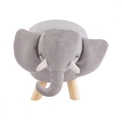 Vivian Grey Elephant 13.5" Stool with No Storage by Powell Company