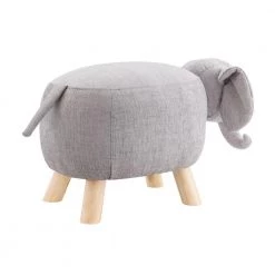 Vivian Grey Elephant 13.5" Stool with No Storage by Powell Company -Powell Company Shop gray powell company kids chairs hd1399a19k c3 1000