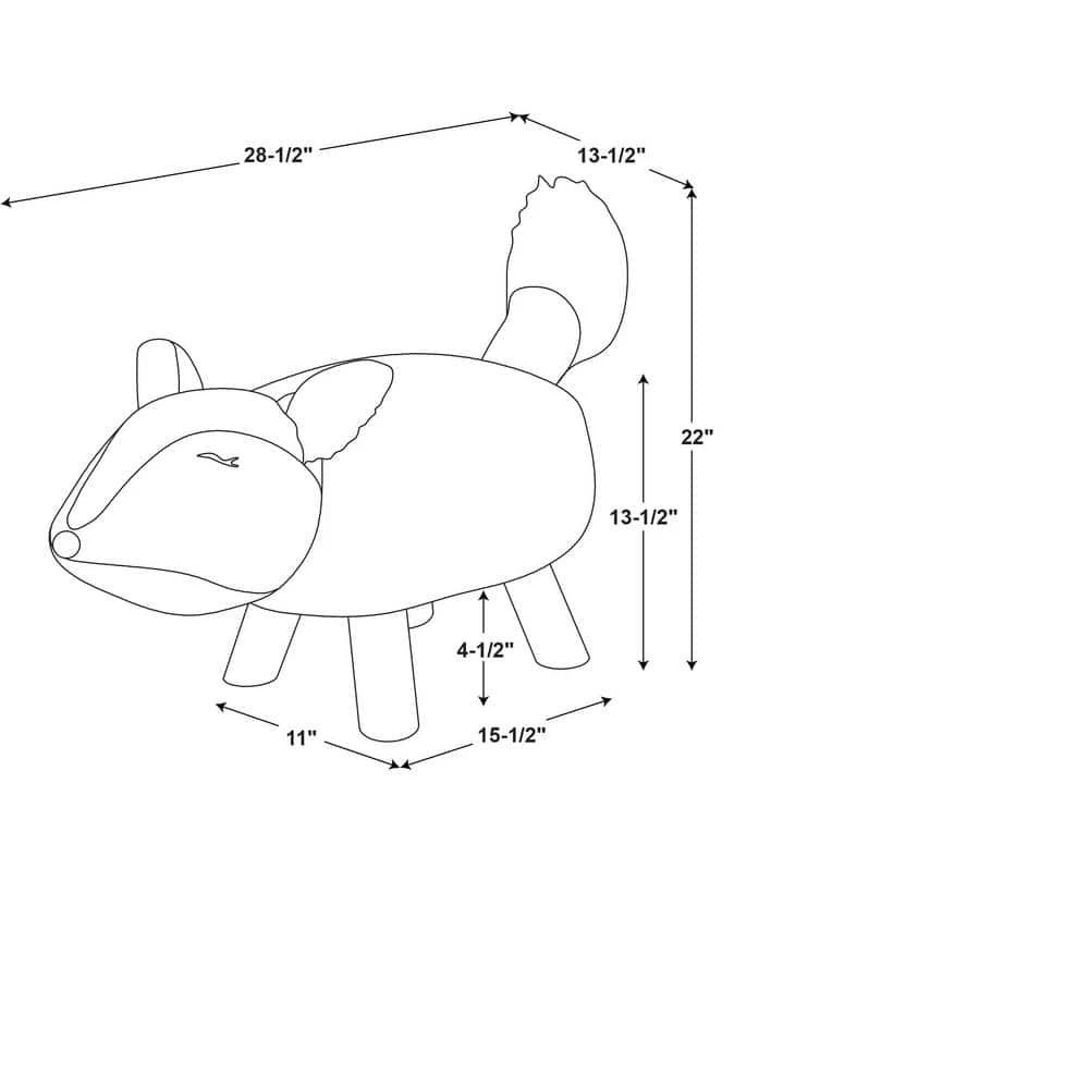 Powell Foster the Fox Kids Stool by Powell Company 7 Powell Foster the Fox Kids Stool by Powell Company - Image 5