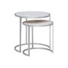 David 18 in. x 18 in. Gray and White Round Marble top Accent and Coffee Tables by Powell Company -Powell Company Shop gray powell company nesting tables hd1656at21 64 1000