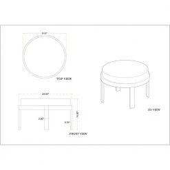 Beni Charcoal Gray Upholstered Ottoman by Powell Company -Powell Company Shop gray powell company ottomans hd1521a20 44 1000