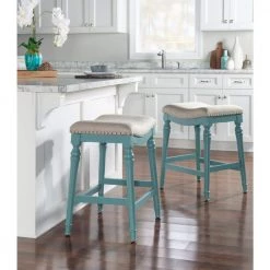 Jackson 24 in. Teal Blue Counter Stool by Powell Company -Powell Company Shop gray teal blue powell company bar stools hd1395c19t 1f 1000