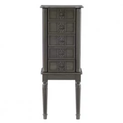 Trisha Grey Wash Jewelry Armoire 14 in. W x 10 in. D x 37 in. H by Powell Company -Powell Company Shop gray wash powell company jewelry armoires hd1602ja21 c3 1000