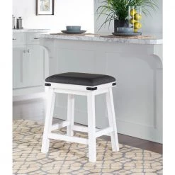 Blashaw 24 in. White Counter Stool by Powell Company -Powell Company Shop gray white powell company bar stools hd1353b19cs 31 1000