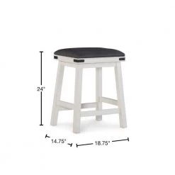 Blashaw 24 in. White Counter Stool by Powell Company -Powell Company Shop gray white powell company bar stools hd1353b19cs 40 1000