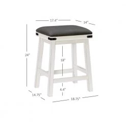 Blashaw 24 in. White Counter Stool by Powell Company -Powell Company Shop gray white powell company bar stools hd1353b19cs 76 1000