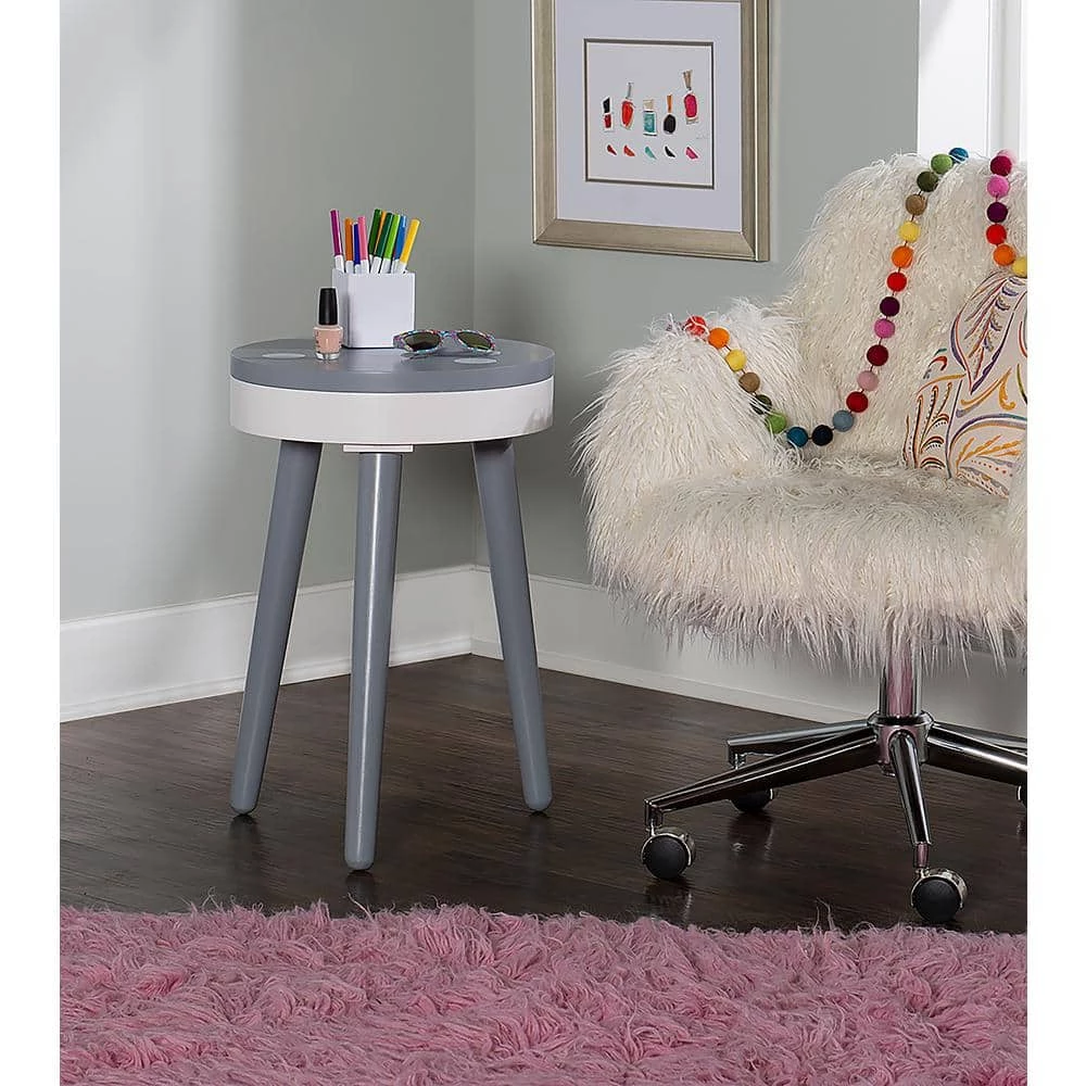 Fannin Grey Side Table with Lift Top Storage by Powell Company 10 Fannin Grey Side Table with Lift Top Storage by Powell Company - Image 8