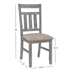Krause Gray Oak stain Side Chair by Powell Company -Powell Company Shop grey oak stain powell company dining chairs hd1223d19sc 1f 1000