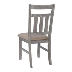 Krause Gray Oak stain Side Chair by Powell Company -Powell Company Shop grey oak stain powell company dining chairs hd1223d19sc 4f 1000