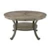 Franklin Rustic Umber with Pewter Metal Coffee Table by Powell Company