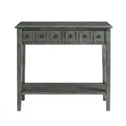 Strand 34.75 in Grey 2-Drawer Console Table by Powell Company