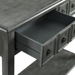 Strand 34.75 in Grey 2-Drawer Console Table by Powell Company -Powell Company Shop grey powell company console tables hd1565a20g 77 1000