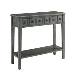 Strand 34.75 in Grey 2-Drawer Console Table by Powell Company -Powell Company Shop grey powell company console tables hd1565a20g c3 1000