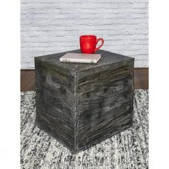 Coleman Grey Faux Wood Crate by Powell Company -Powell Company Shop grey powell company end side tables hd1114a19g 31 1000