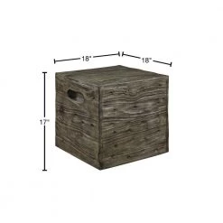 Coleman Grey Faux Wood Crate by Powell Company -Powell Company Shop grey powell company end side tables hd1114a19g 40 1000