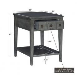 Strand Grey Accent Side Table by Powell Company -Powell Company Shop grey powell company end side tables hd1568et20g 1f 1000