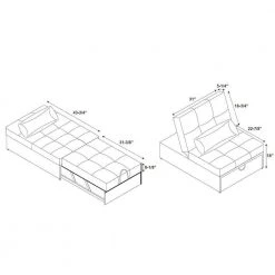 Brooks 31 in. W Grey Polyester Twin Sofa Bed by Powell Company -Powell Company Shop grey powell company sofa beds hd1155s19g 1d 1000