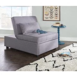 Brooks 31 in. W Grey Polyester Twin Sofa Bed by Powell Company -Powell Company Shop grey powell company sofa beds hd1155s19g 31 1000