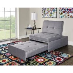 Brooks 31 in. W Grey Polyester Twin Sofa Bed by Powell Company -Powell Company Shop grey powell company sofa beds hd1155s19g 44 1000