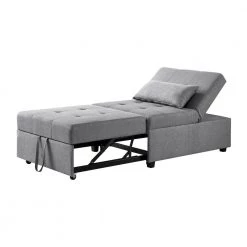 Brooks 31 in. W Grey Polyester Twin Sofa Bed by Powell Company -Powell Company Shop grey powell company sofa beds hd1155s19g 4f 1000