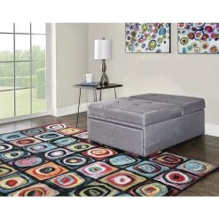 Brooks 31 in. W Grey Polyester Twin Sofa Bed by Powell Company -Powell Company Shop grey powell company sofa beds hd1155s19g 76 1000