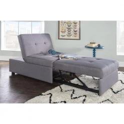 Brooks 31 in. W Grey Polyester Twin Sofa Bed by Powell Company -Powell Company Shop grey powell company sofa beds hd1155s19g 77 1000