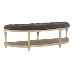 Ward Charcoal Grey Wash Demilune Bench by Powell Company