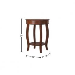 Justine 18 in. W x 18 in. D x 24 in. Hazelnut Round Wood Table by Powell Company -Powell Company Shop hazelnut powell company end side tables hd1767st21 40 1000
