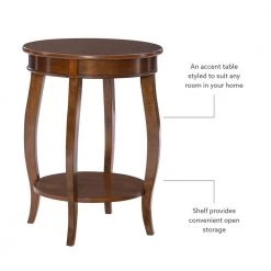 Justine 18 in. W x 18 in. D x 24 in. Hazelnut Round Wood Table by Powell Company -Powell Company Shop hazelnut powell company end side tables hd1767st21 4f 1000