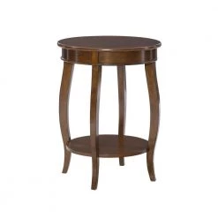 Justine 18 in. W x 18 in. D x 24 in. Hazelnut Round Wood Table by Powell Company