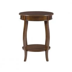 Justine 18 in. W x 18 in. D x 24 in. Hazelnut Round Wood Table by Powell Company -Powell Company Shop hazelnut powell company end side tables hd1767st21 c3 1000