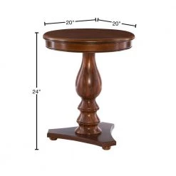 Rachel 20 in. W Hazelnut 24 in. H Round Wood End Table by Powell Company 12 Rachel 20 in. W Hazelnut 24 in. H Round Wood End Table by Powell Company -Powell Company Shop hazelnut powell company end side tables hd221813 40 1000