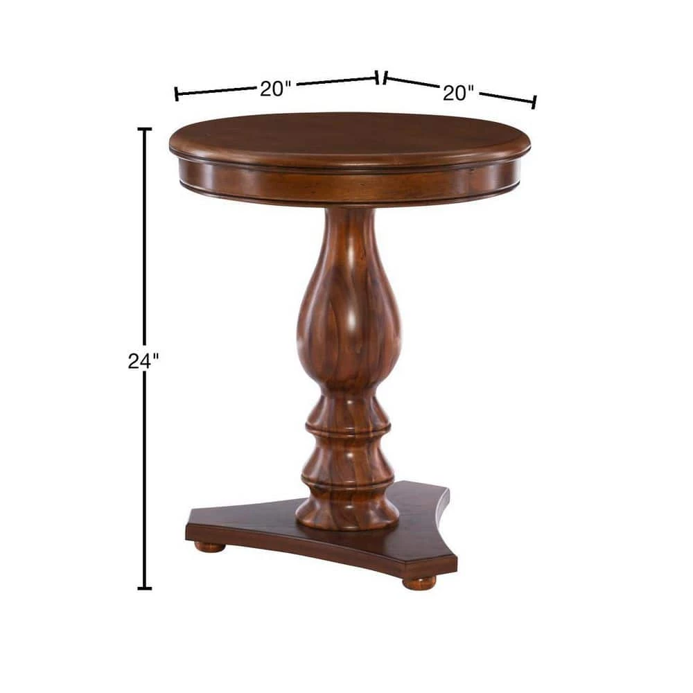 Rachel 20 in. W Hazelnut 24 in. H Round Wood End Table by Powell Company 5 Rachel 20 in. W Hazelnut 24 in. H Round Wood End Table by Powell Company - Image 3