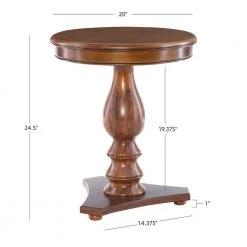 Rachel 20 in. W Hazelnut 24 in. H Round Wood End Table by Powell Company 16 Rachel 20 in. W Hazelnut 24 in. H Round Wood End Table by Powell Company -Powell Company Shop hazelnut powell company end side tables hd221813 44 1000