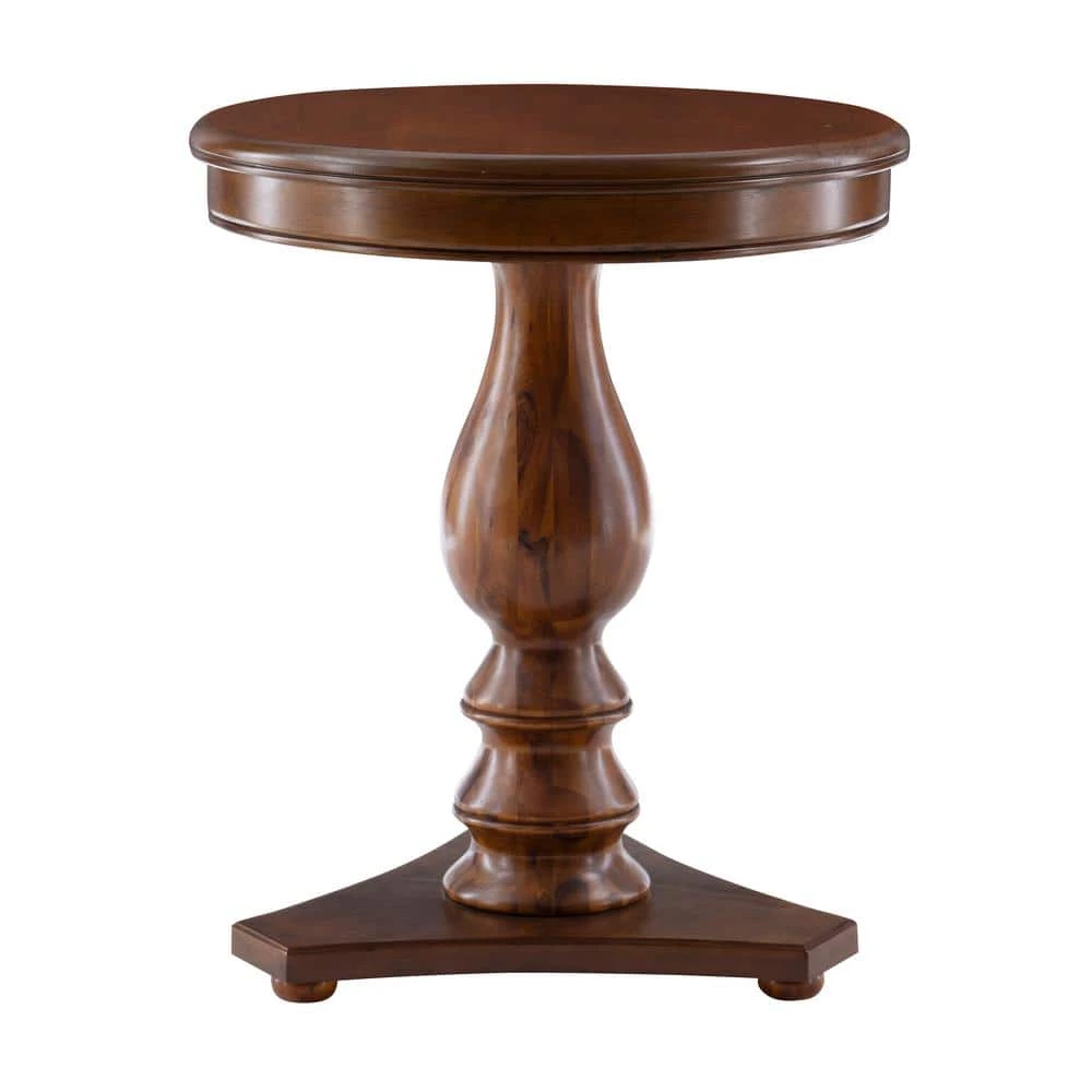 Rachel 20 in. W Hazelnut 24 in. H Round Wood End Table by Powell Company 4 Rachel 20 in. W Hazelnut 24 in. H Round Wood End Table by Powell Company - Image 2