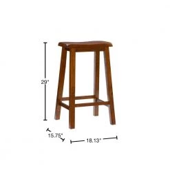 Darby 29" Honey Brown Backless wood frame Barstool by Powell Company -Powell Company Shop hiney brown powell company bar stools hd1758bs21 40 1000