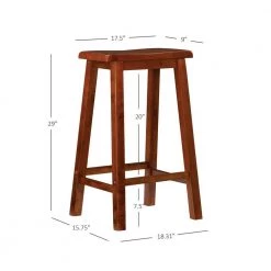 Darby 29" Honey Brown Backless wood frame Barstool by Powell Company -Powell Company Shop hiney brown powell company bar stools hd1758bs21 4f 1000