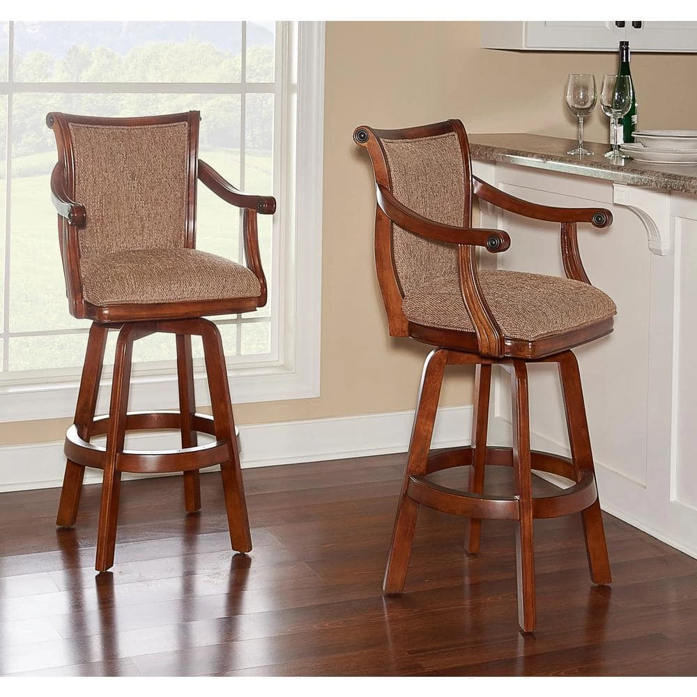 Moore 30 in. Brown Bar Stool by Powell Company 7 Moore 30 in. Brown Bar Stool by Powell Company - Image 5