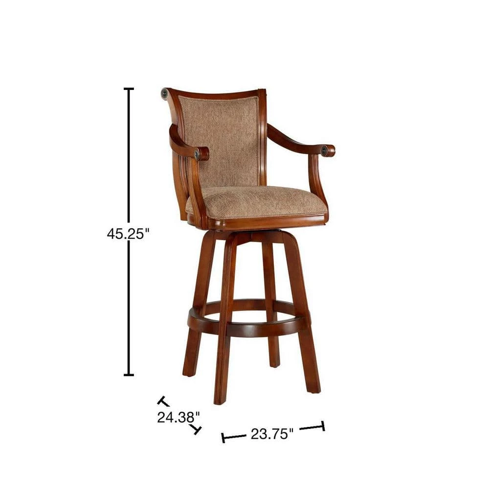 Moore 30 in. Brown Bar Stool by Powell Company 4 Moore 30 in. Brown Bar Stool by Powell Company - Image 2