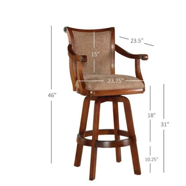 Moore 30 in. Brown Bar Stool by Powell Company 6 Moore 30 in. Brown Bar Stool by Powell Company - Image 4