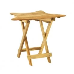 Powell Sam Natural Outdoor Folding Table by Powell Company -Powell Company Shop light brown powell company end side tables hd1530o20n 4f 1000