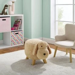 Lucky Light Brown Puppy Dog Kids Stool by Powell Company 15 Lucky Light Brown Puppy Dog Kids Stool by Powell Company -Powell Company Shop light brown powell company kids chairs hd1617y21 4f 1000