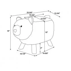 Poppy Light Brown Bear Kids Stool by Powell Company -Powell Company Shop light brown powell company kids chairs hd1618y21 1f 1000