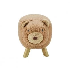 Poppy Light Brown Bear Kids Stool by Powell Company -Powell Company Shop light brown powell company kids chairs hd1618y21 c3 1000