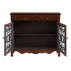 Fabron 41 in. Light Cherry Standard Rectangle Wood Console Table with Drawers by Powell Company -Powell Company Shop light cherry powell company console tables hd1218y19 44 1000
