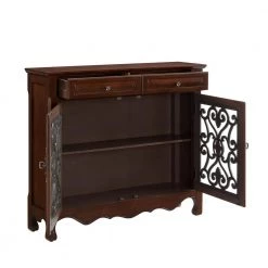 Fabron 41 in. Light Cherry Standard Rectangle Wood Console Table with Drawers by Powell Company -Powell Company Shop light cherry powell company console tables hd1218y19 77 1000