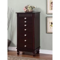 Merlot Black Lining Jewelry Armoire with Mirror by Powell Company 17 Merlot Black Lining Jewelry Armoire with Mirror by Powell Company -Powell Company Shop merlot black lining powell company armoires wardrobes 383 316 31 1000