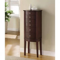 Maddison Espresso Jewlery Armoire by Powell Company -Powell Company Shop merlot powell company jewelry armoires 398 315 31 1000